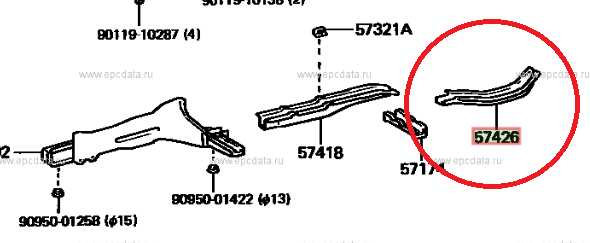 AE86 Rear Frame Rail LH