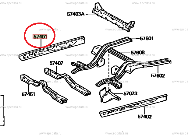 Ae86 Main Floor Member Sub-assy RH