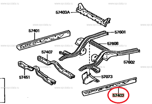 Ae86 Main Floor Member Sub-assy LH