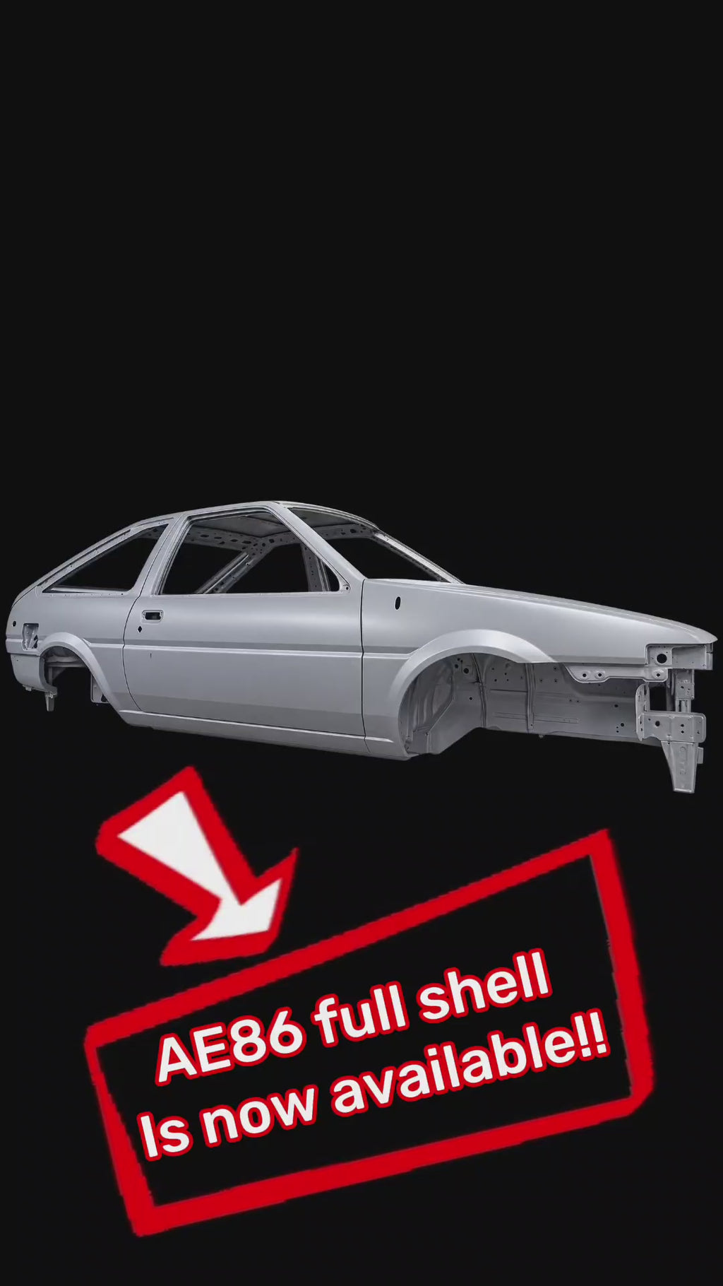Ae86 Trueno Corolla GTS/SR5 Full Body Shell